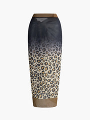 Leopard Print Knotted Cover Up