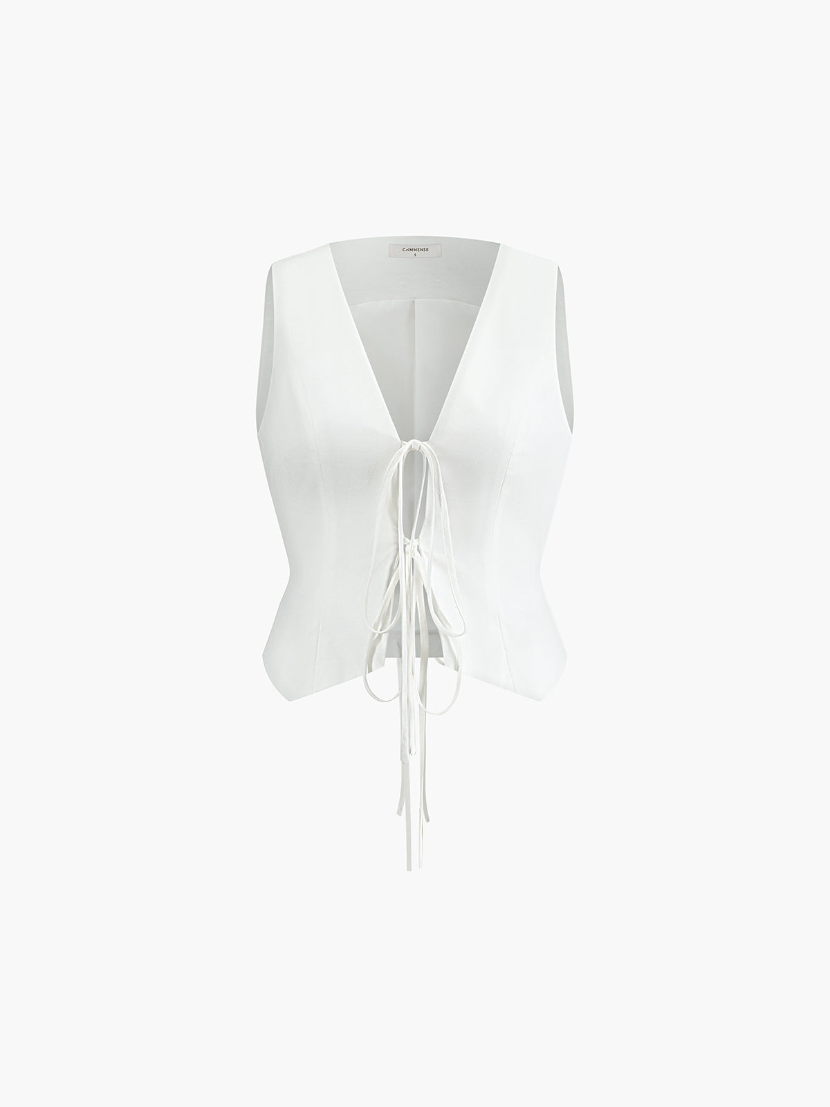 Cotton & Linen Tie-Detail  Vest Top