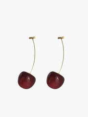 Cherry Drop Burgundy Earrings