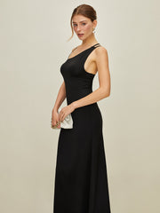 Asymmetrical Sleeveless Long Dress