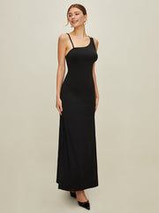 Asymmetrical Sleeveless Long Dress