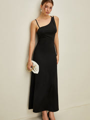 Asymmetrical Sleeveless Long Dress