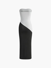 Slim Colorblock Tube Dress