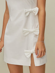 Asymmetrical Bow Short Dress