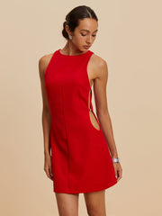 Sleeveless Cutout Crew Neck Dress