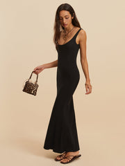 Backless Low Cut Long Dress