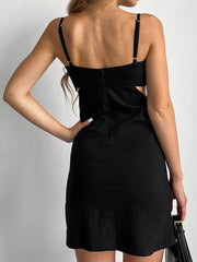 Adjustable Strap Cutout Dress