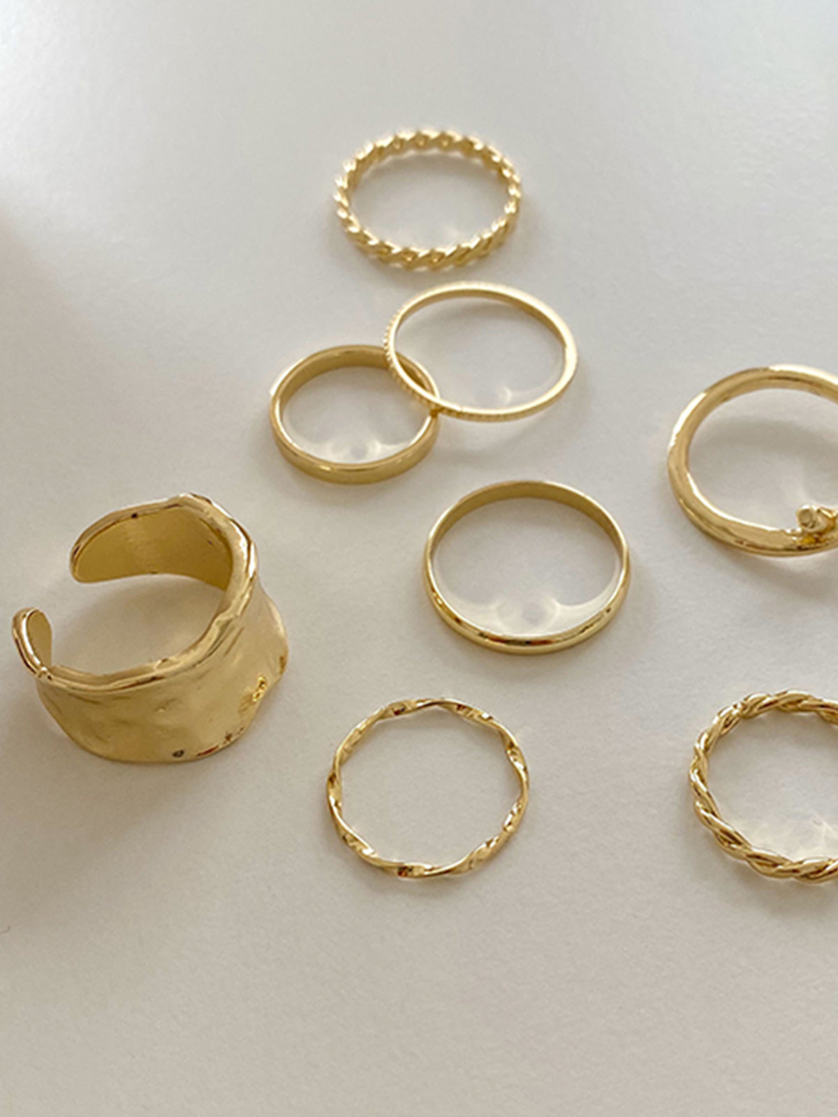 8pcs Simple Ring