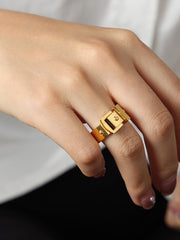 Golden Ring With Buckle