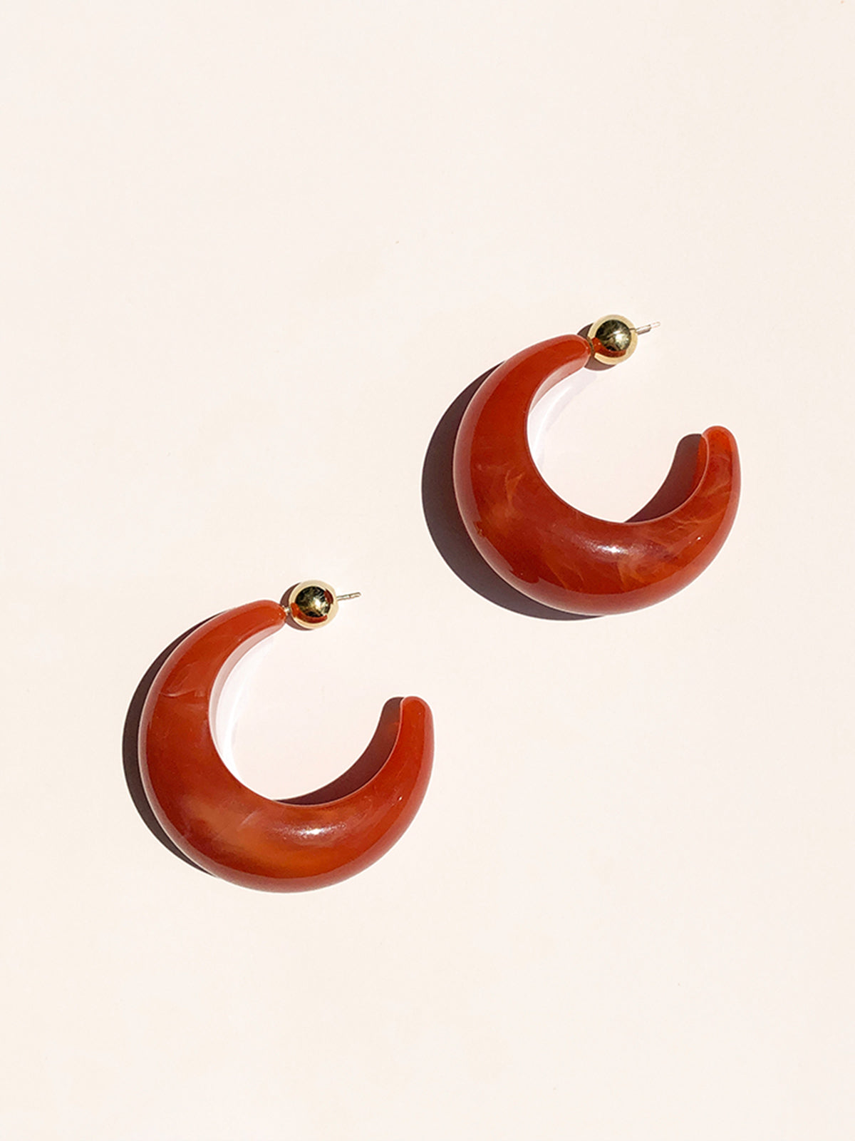 Crescent Acrylic Earrings