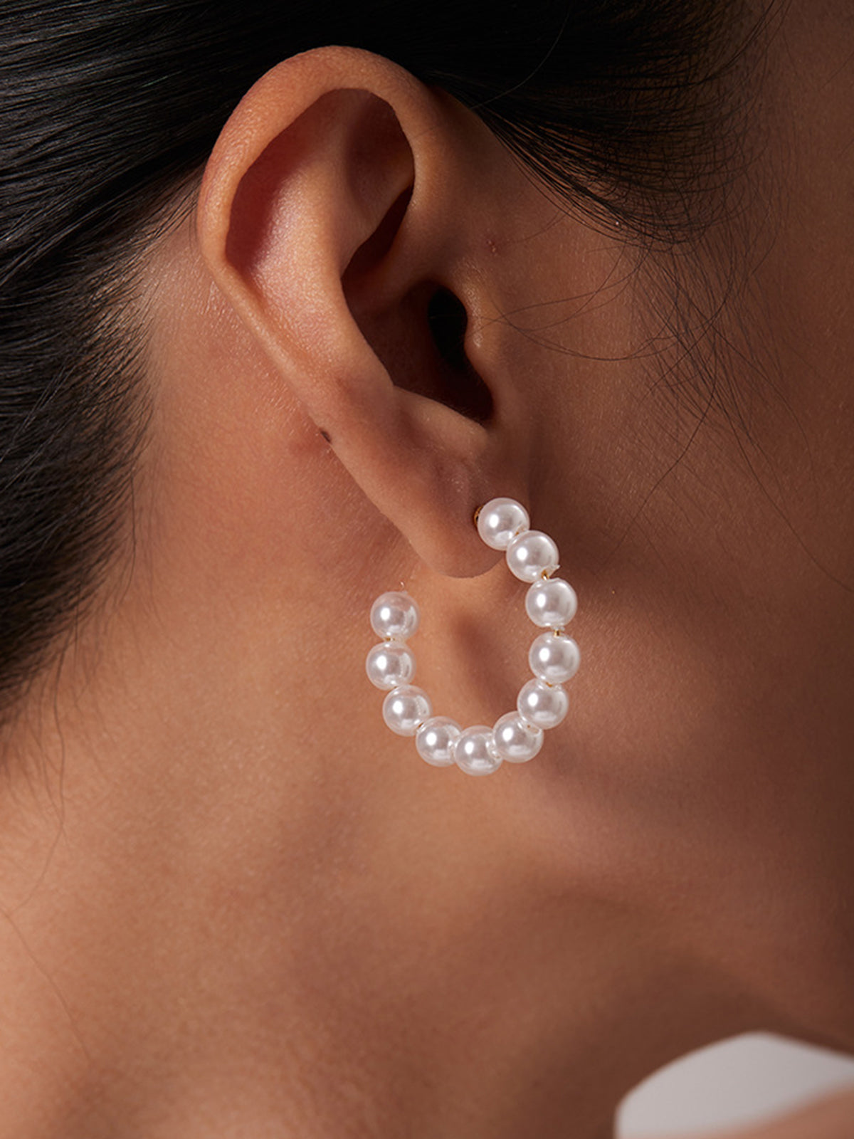 Hoop Pearl Earrings