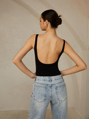 Backless Sleeveless Bodysuit