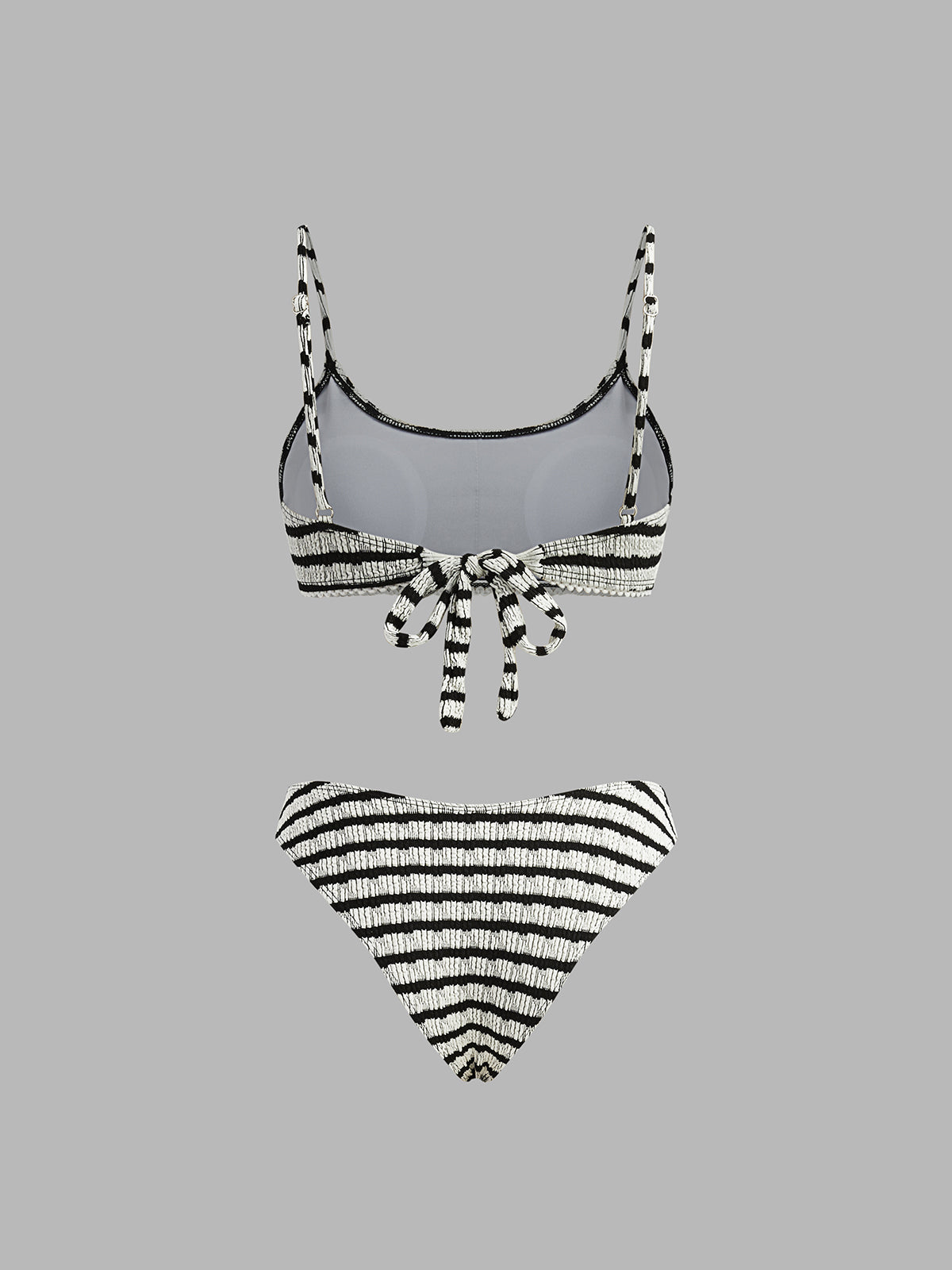 Striped Tie Back Bikini Set