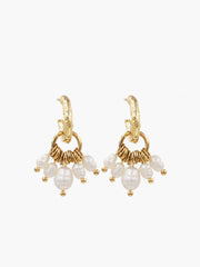 Stylish Metal Pearl Tassel Earrings