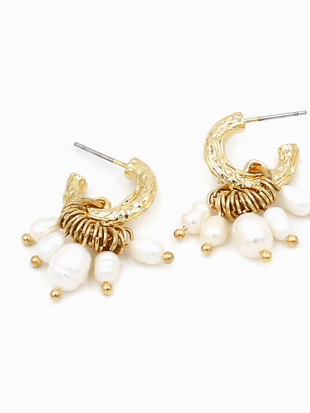 Stylish Metal Pearl Tassel Earrings