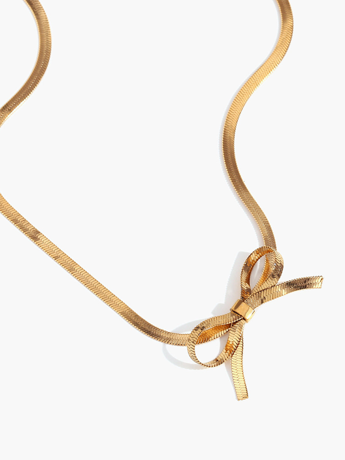 Gold Bow Necklace