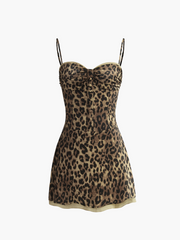 Leopard Print Cami Short Dress