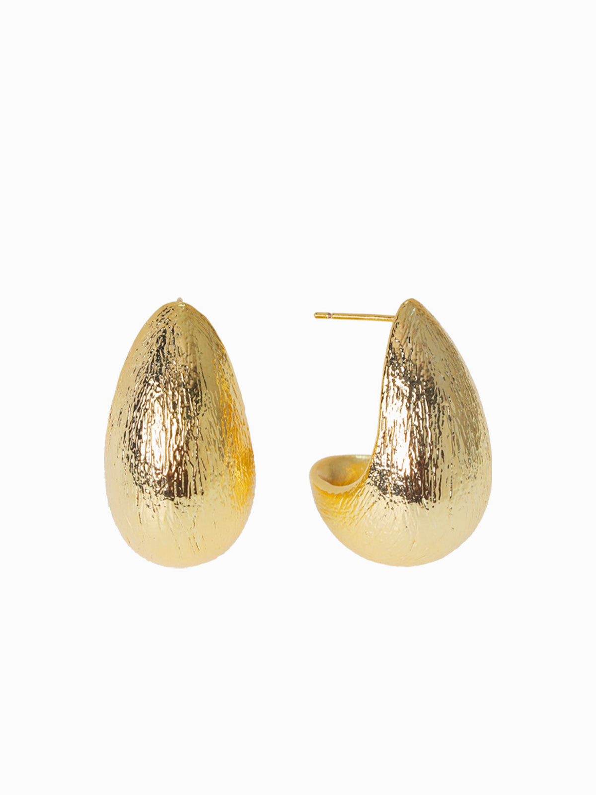 Golden C-Shape Earrings