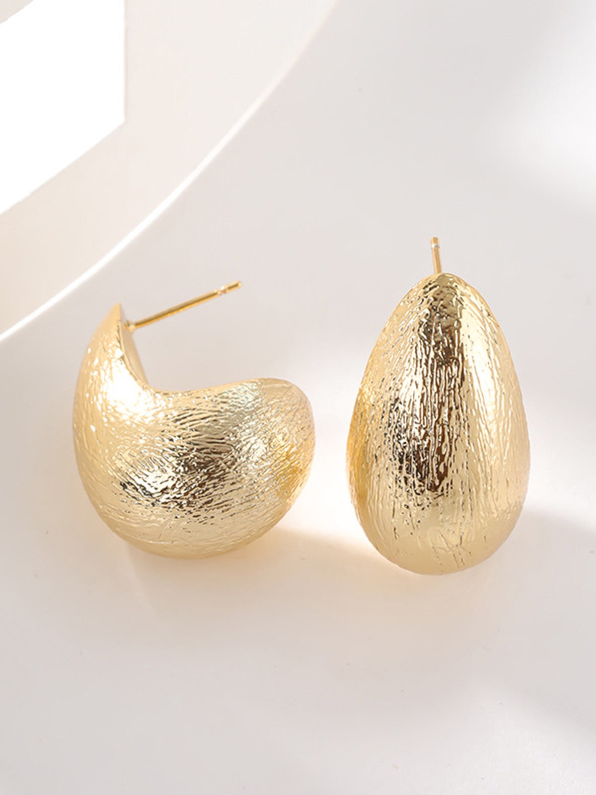 Golden C-Shape Earrings