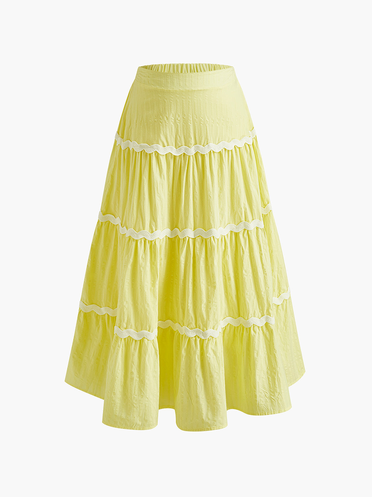 Contrast Binding Pleated Skirt Set