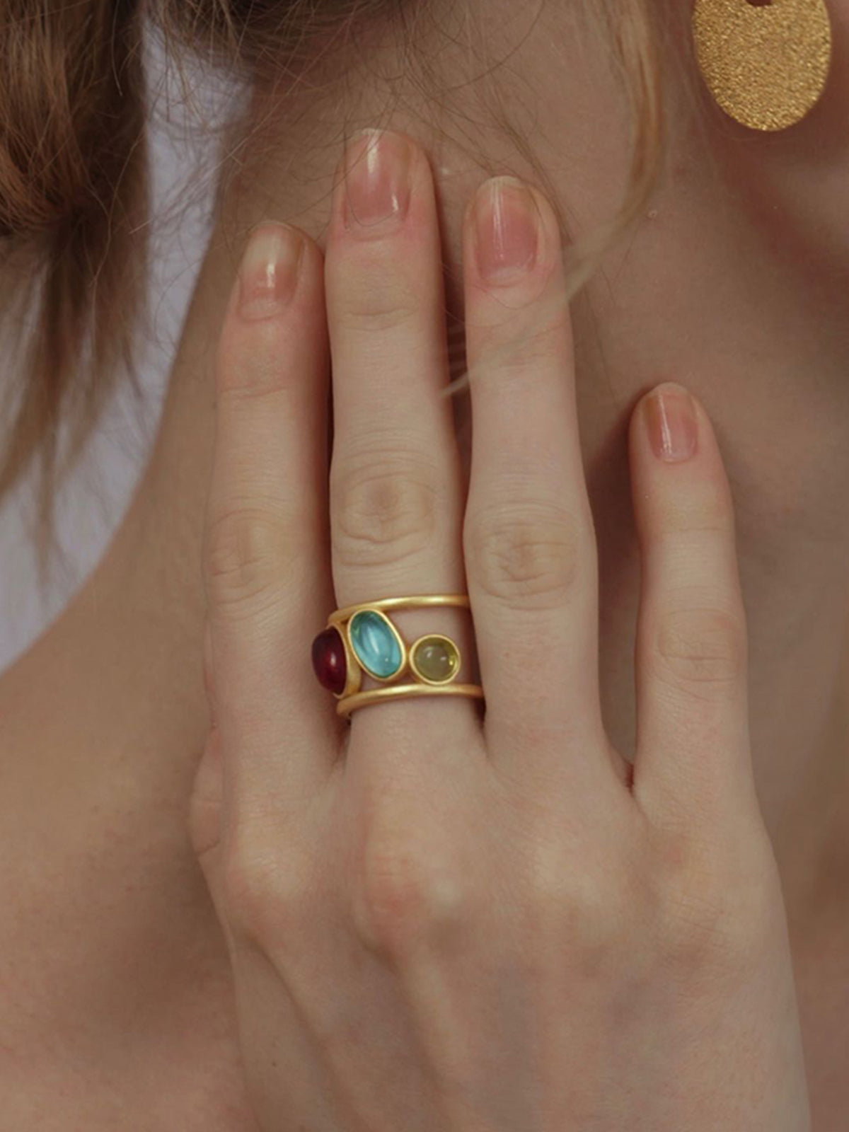 Colorful Gemstone Stacking Ring