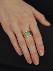 Colorful Gemstone Stacking Ring