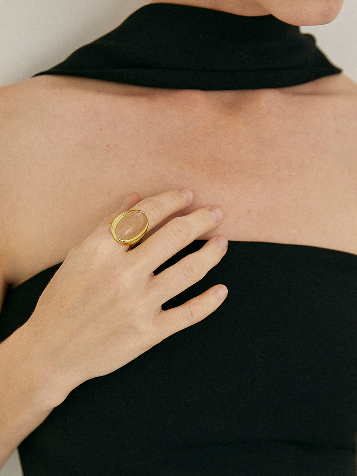 Sunshine Yellow Crystal Ring