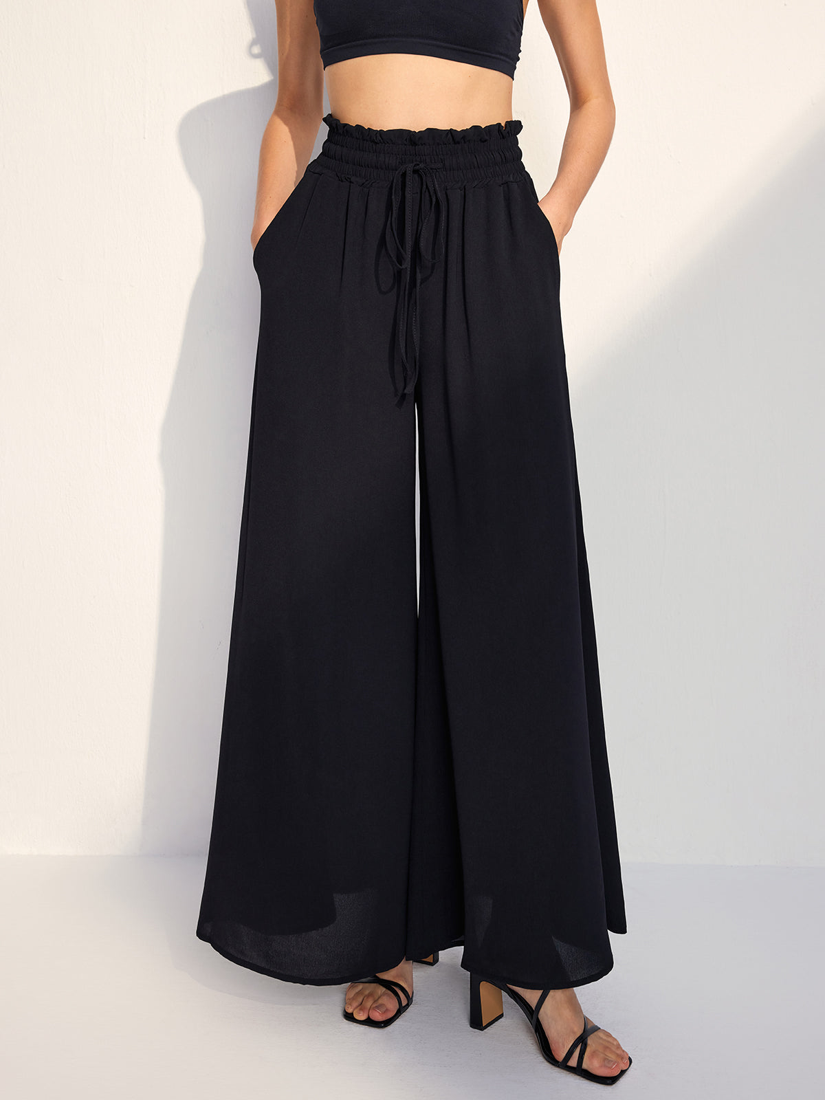 Casual Drawstring Elastic Waist Pants