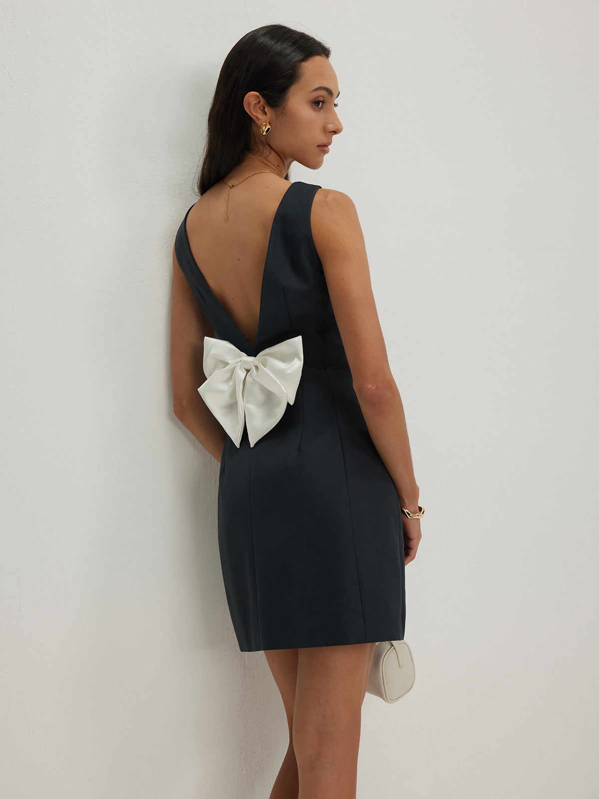 Bow Backless Tank Dress