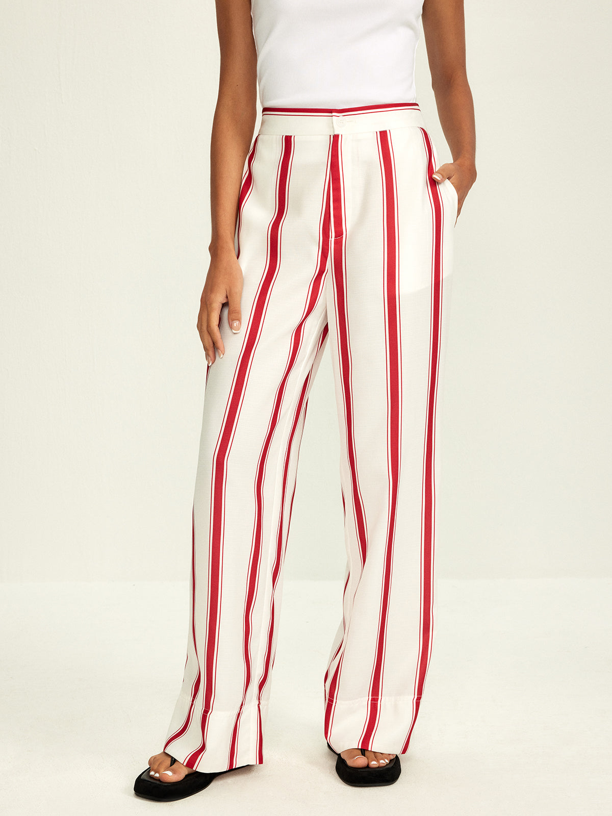 Striped Wide Leg Pants