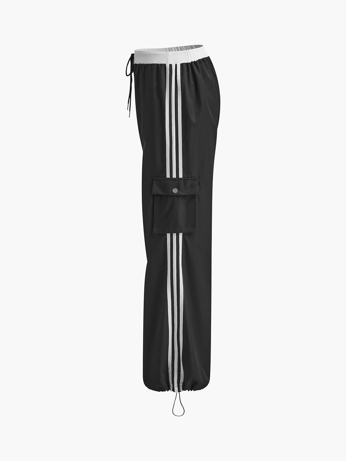 Striped Patchwork Drawstring Pants