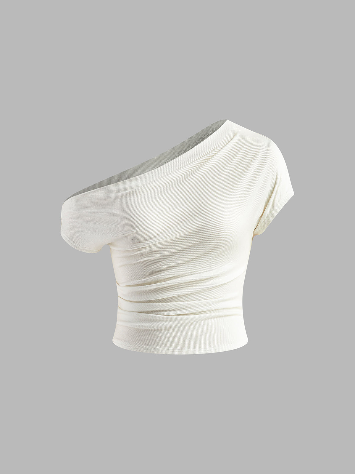 Casual Asymmetrical Neck T-Shirt