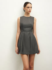 Cutout Backless Panel Dress Without Belt