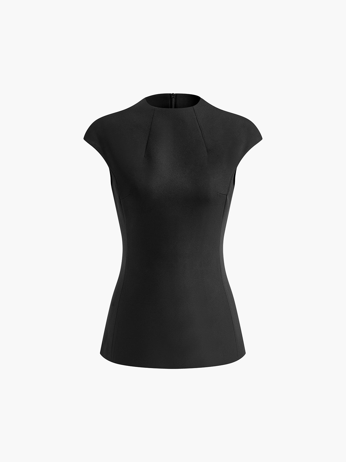 Minimalist Piping Corset Zipper Blouse