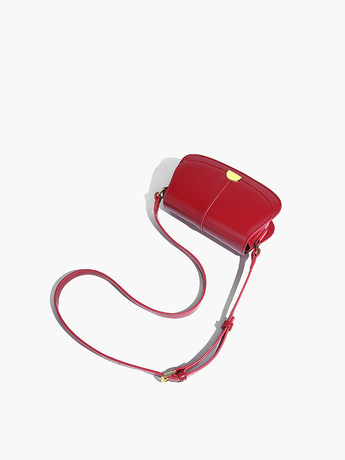 Soft Buckle Glossy Crossbody Bag