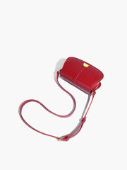 Soft Buckle Glossy Crossbody Bag