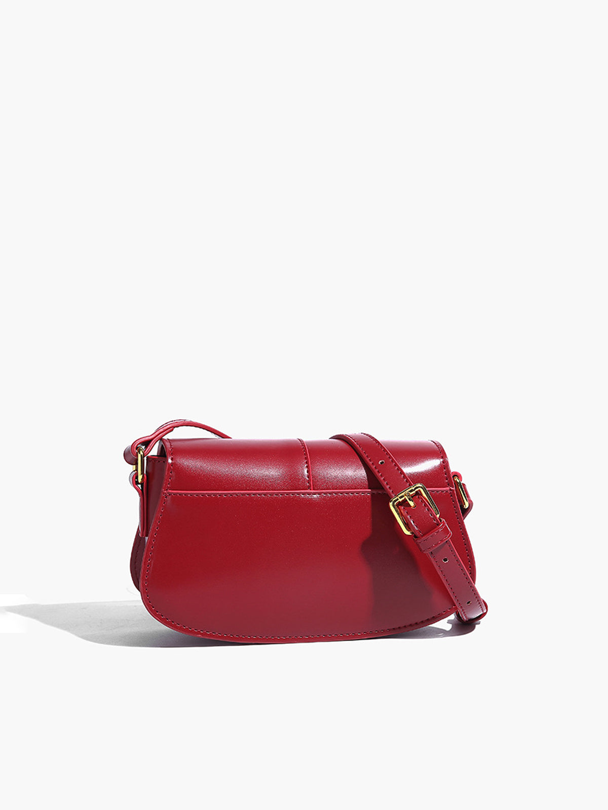 Soft Buckle Glossy Crossbody Bag