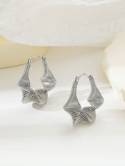 Twist Wave Pendant Earrings