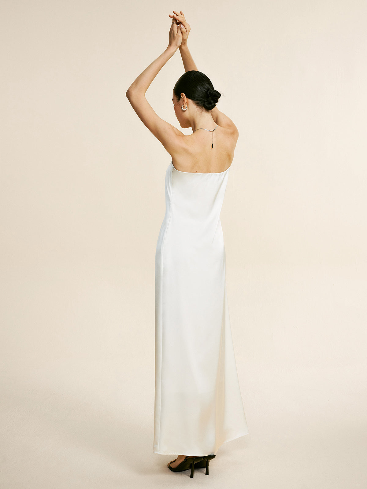 Minimalist Plain Draped Tube Dress