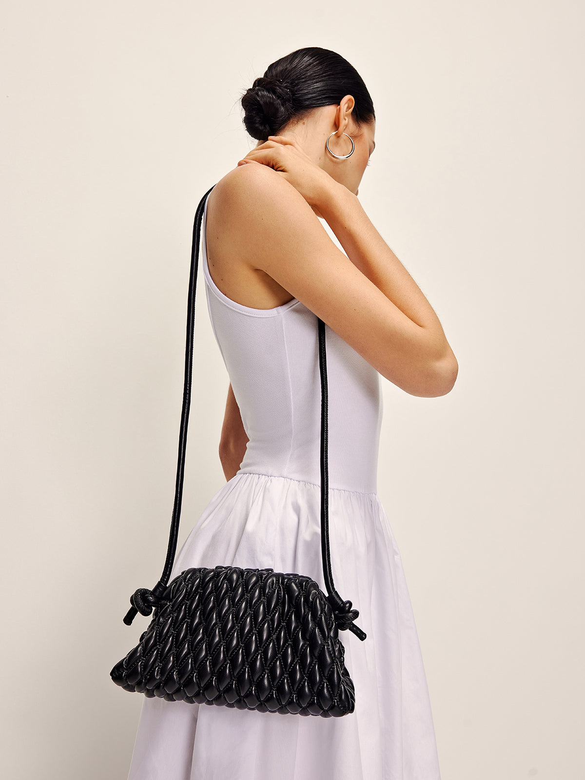 Rhombus Clutch & Shoulder Dumpling Bag