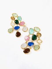 Colorful Rhinestone Drop Earrings