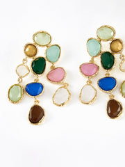 Colorful Rhinestone Drop Earrings