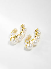 Pearl Clip Earrings With Spacer