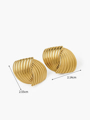 Chunky Gold Twisted Earrings