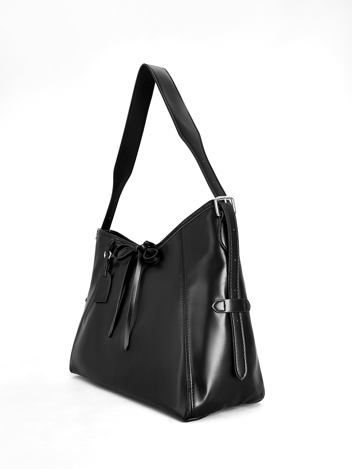 Large Capacity Bow-Detail Buckle Tote Bag