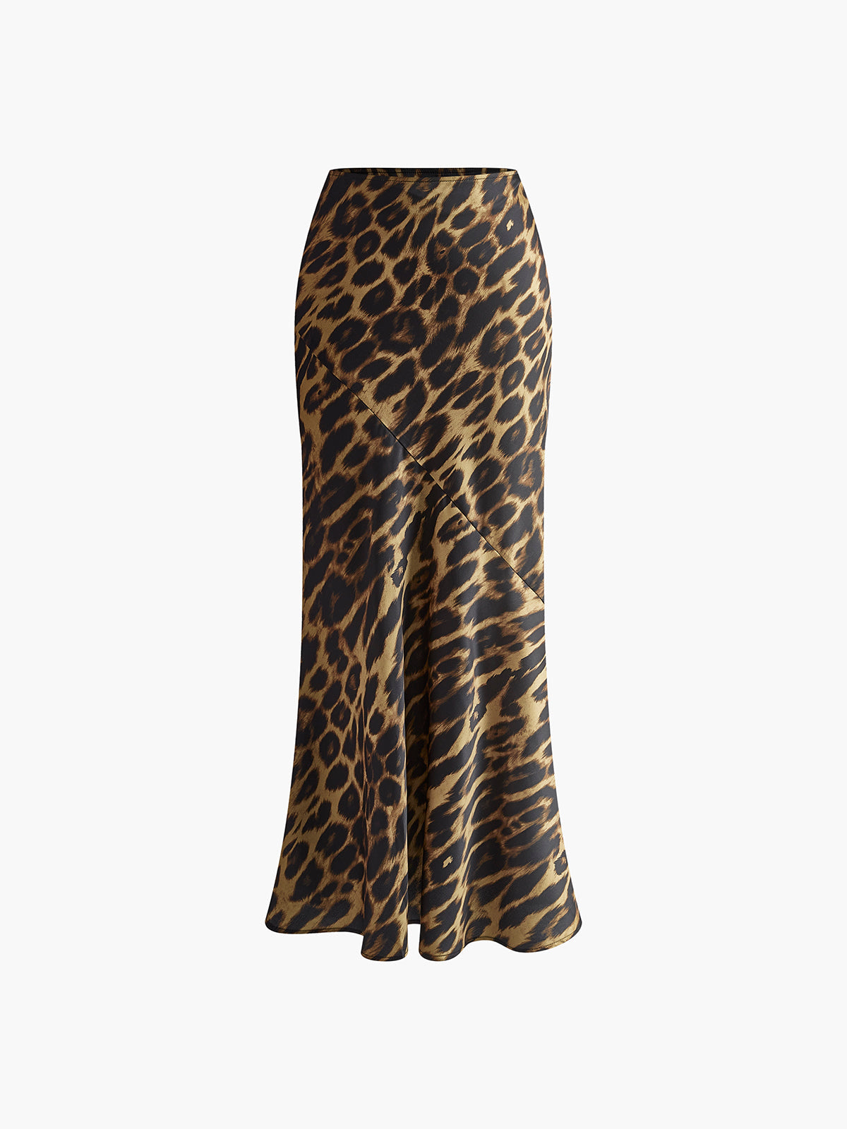 Slim Leopard Print Maxi Skirt