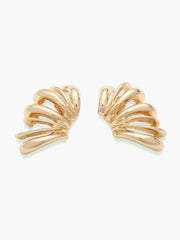 Golden Angel Wings Stud Earrings