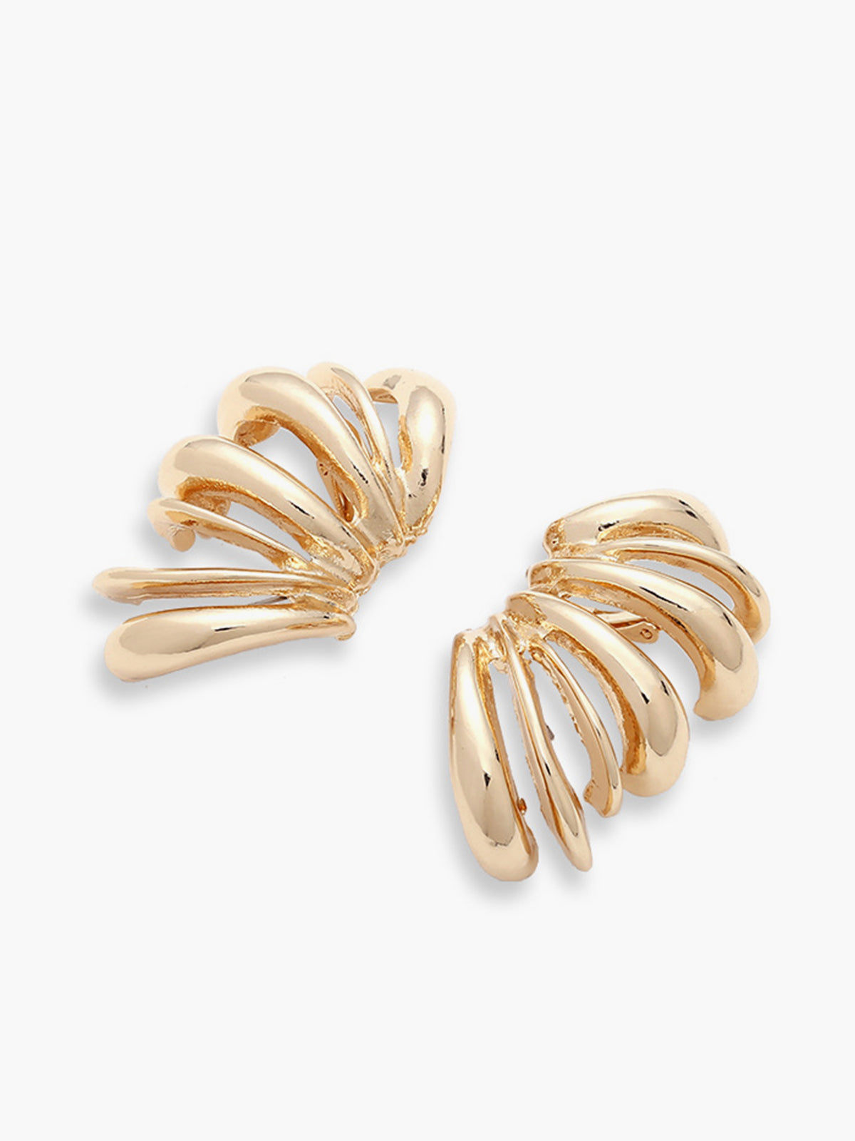 Golden Angel Wings Stud Earrings