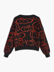 Halloween Pumpkin Pattern Cardigan