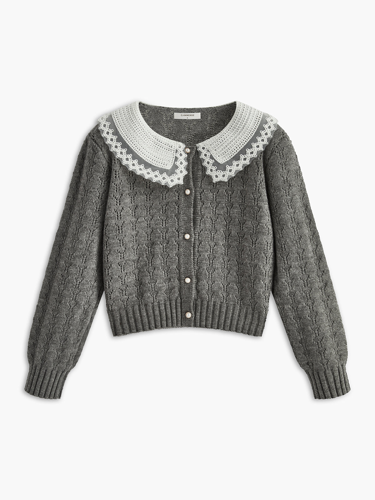 Romance Lapel Button Sweater